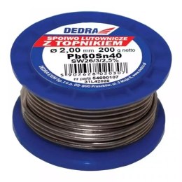 Lut z topnikiem, 2.0mm, 200g, 40%sn, pb60sn40