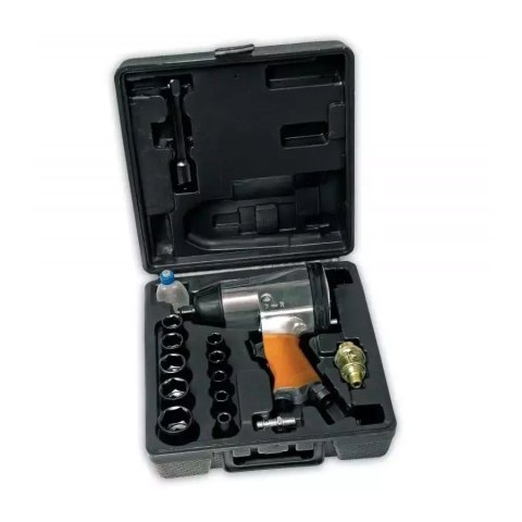 Klucz pneumatyczny udarowy 1/2" 310nm +10 nasadek w bmc