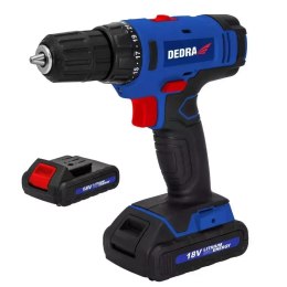 Wiertarko-wkrętarka 18v, 2x1,5ah li-ion, 1h, walizka