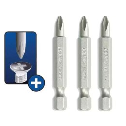 Końcówki wkrętakowe phillips ph2x50mm, 3szt blister
