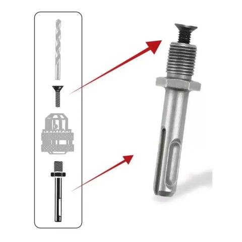 Adapter sds plus 1/2" 20unf