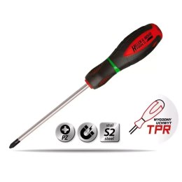 Wkrętak krzyżowy pozidriv pz0x75mm, stal s2, uchwyt 3-mat.