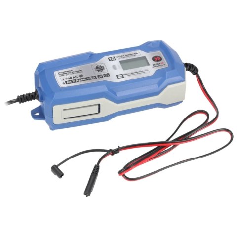 Prostownik mikroprocesorowy 10a, lcd, 6/12v 3-200ah lfp