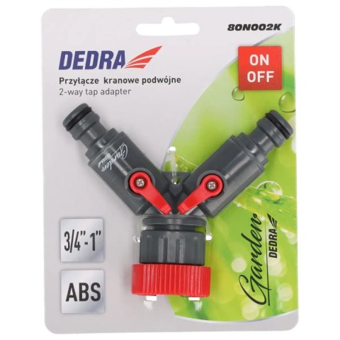 Przyłącze kranowe podwójne 3/4"-1", karta