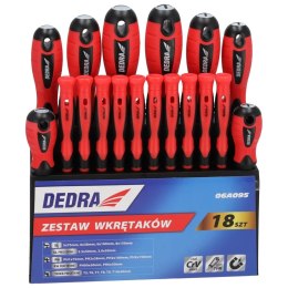 Zestaw wkrętaków 18szt z plastikowym stojakiem, stal crv