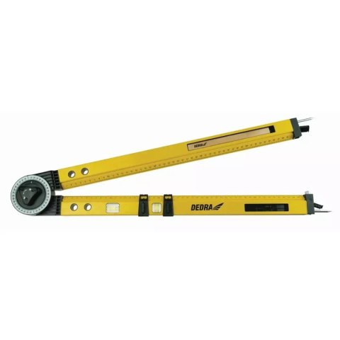 Kątomierz nastawny z poziomnicą 620mm, 2 libelki