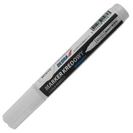 Marker kredowy biały,12szt w tubie