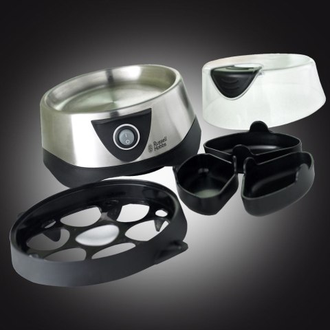 Russell Hobbs Stylo 7 jaj. 365 W Czarny, Stal nierdzewna