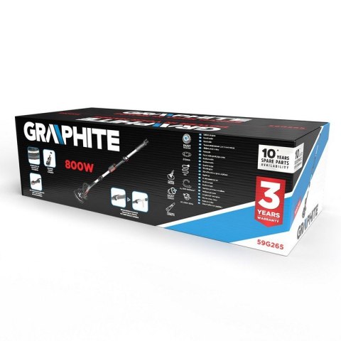 GRAPHITE SZLIFIERKA DO GIPSU 800W , 225MM/215 MM, LED