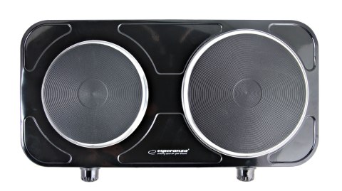ESPERANZA KUCHENKA ELEKTRYCZNA YELLOWSTONE 1500W + 1000W CZARNA EKH014K