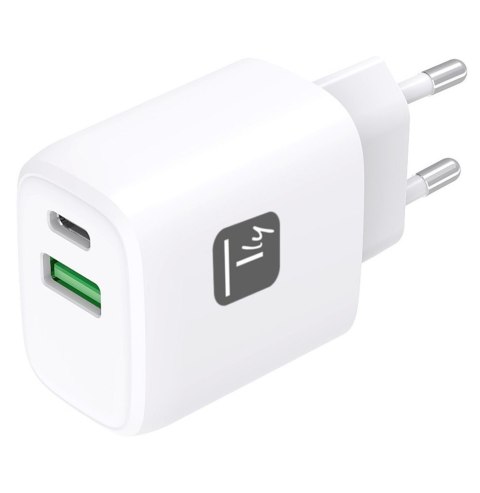 EFB Ładowarka sieciowa GaN USB-C 20W PD i USB-A 18W QC IPW-USB-20WACG