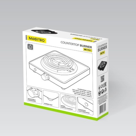 Kuchenka elektryczna jednopalnikowa 1000W MR-770-1 MAESTRO