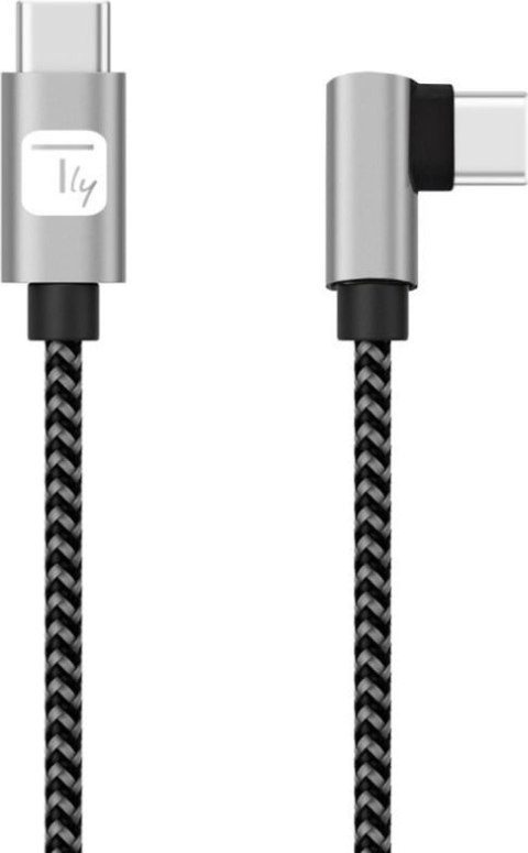 TECHLY Kabel USB 2.0 USB-C na USB-C kątowy 2 m M/M 3A ICOC MU2CC9-020-AL