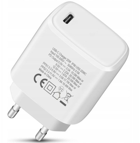 LIVALL Ładowarka sieciowa GaN USB-C 20W PD3.0 PPS biała IPW-USB-20WCG