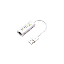 TECHLY Karta sieciowa/adapter USB-A 2.0 na RJ45 Fast Ethernet IDATA ADAP-USB2TY2