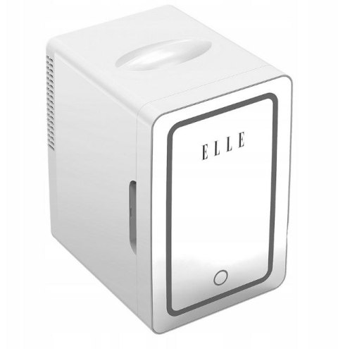 Mini lodówka z lusterkiem do makijażu LED ELLE 4L biała