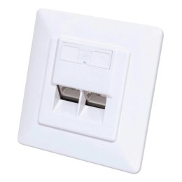 INTELLINET Gniazdo podtynkowe 2x RJ45 Cat6a STP białe 771917