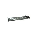 TECHLY Półka 1U 250 mm rack 19, perforowana, czarna 691650TS.1B