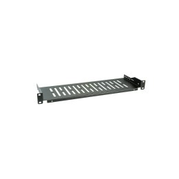TECHLY Półka 1U 250 mm rack 19, perforowana, czarna 691650TS.1B