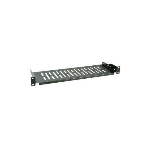 TECHLY Półka 1U 250 mm rack 19, perforowana, czarna 691650TS.1B