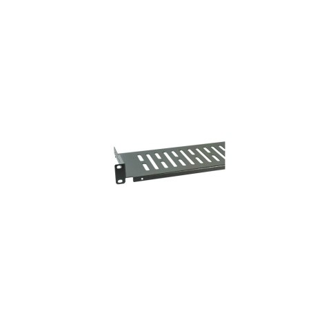 TECHLY Półka 1U 250 mm rack 19, perforowana, czarna 691650TS.1B