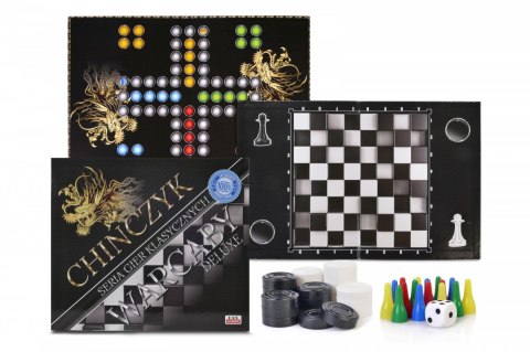 Gra klasyczna 2w1 chińczyk-warcaby deluxe