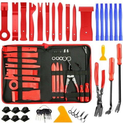 Dźwignie ściągacze demontażu tapicerki spinek 45el -m094 czerwone etui