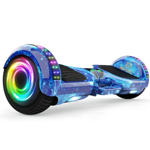 Hoverboard 10' cali deskorolka elektryczna led deska głośniki bt 10 cali ochraniacze - niebieska e031-2