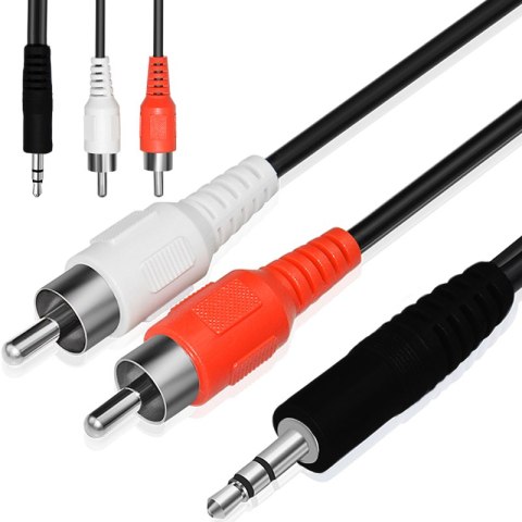 Kabel aux mini jack 3,5mm 2 rca cinch stereo 1,5m e398 1 sztuka