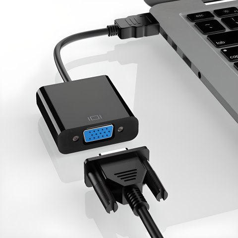 Konwerter hdmi do vga d-sub 15 pin kabel adapter monitor full hd 1080p
