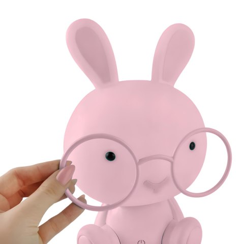 Lampa lampka biurkowa nocna dla dzieci królik różowy e024