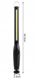 Lampa warsztatowa latarka robocza akumulatorowa led cob 8w korpus obrotowy