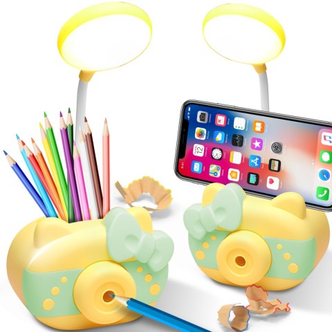 Lampka biurkowa na biurko lampa led z temperówką - wysyłamy żółtą e320-2