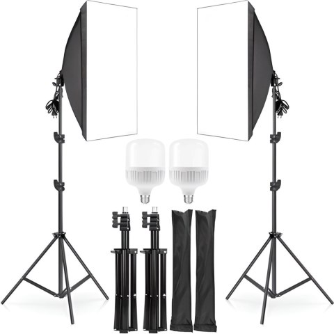 Lampy fotograficzne statyw softbox 50x70cm -e230 - inne żarówki