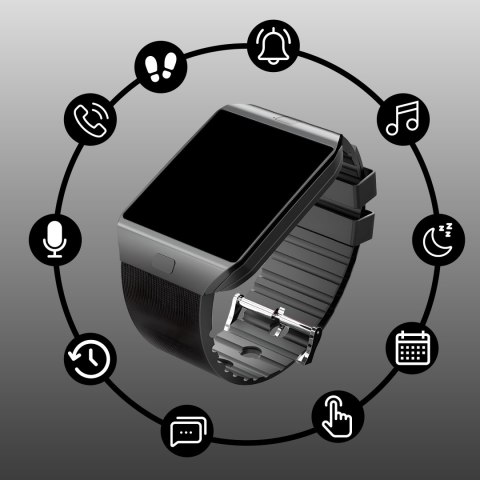 Smartwatch zegarek polskie menu karta sim sd wyświetlacz ips lcd połączenia