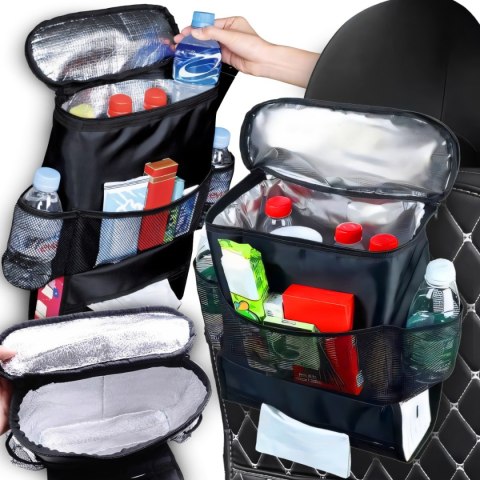 Torba termiczna organizer na fotel samochodowy do auta czarny 10l - m025