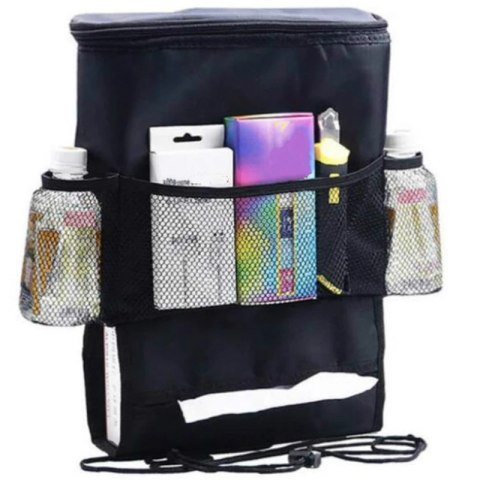 Torba termiczna organizer na fotel samochodowy do auta czarny 10l - m025