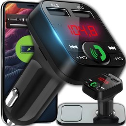 Transmiter bluetooth samochodowy fm ładowarka odbiornik audio 2x usb sd mp3 -e089