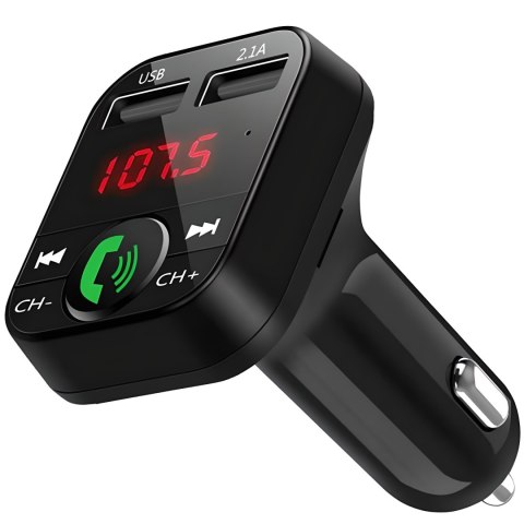 Transmiter bluetooth samochodowy fm ładowarka odbiornik audio 2x usb sd mp3 -e089