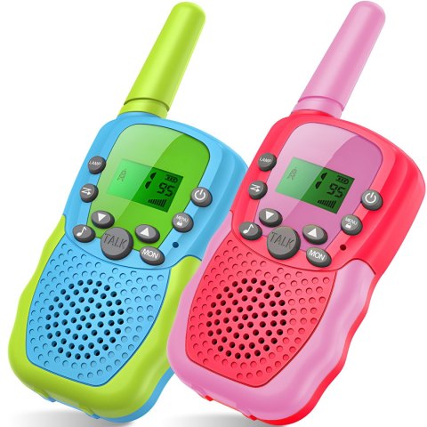 2x walkie talkie dla dzieci krótkofalówka 2 sztuki zestaw łoki toki latarka