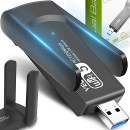 Adapter karta sieciowa wifi wi-fi usb 3.0 anteny zewnętrzna 1300mbps 5ghz -e628