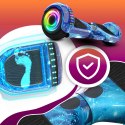 Deskorolka elektryczna hoverboard 6,5' cala deska bluetooth głośniki 250w - niebieska e031-1