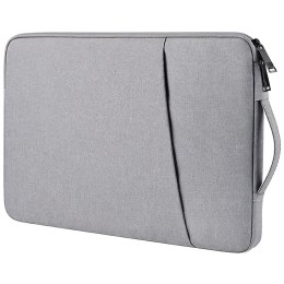 Etui na laptopa torba pokrowiec na laptop dokumenty do pracy szary 14-15,6