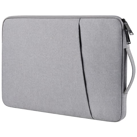 Etui na laptopa torba pokrowiec na laptop dokumenty do pracy szary 14-15,6"