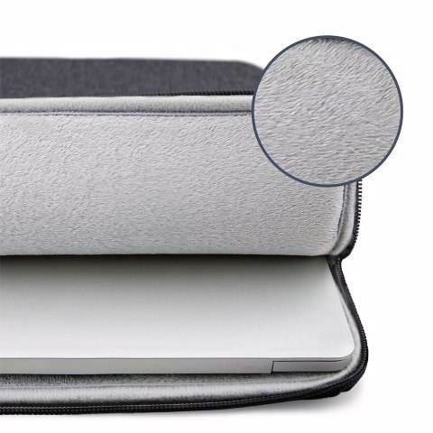 Etui na laptopa torba pokrowiec na laptop dokumenty do pracy szary 14-15,6"