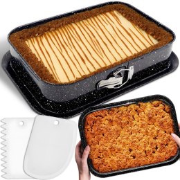 Forma do pieczenia tortownica blacha prostokątna non-stick stal nierdzewna