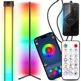 Lampa narożna podłogowa stojąca rgb led pilot aplikacja music sensor 150cm
