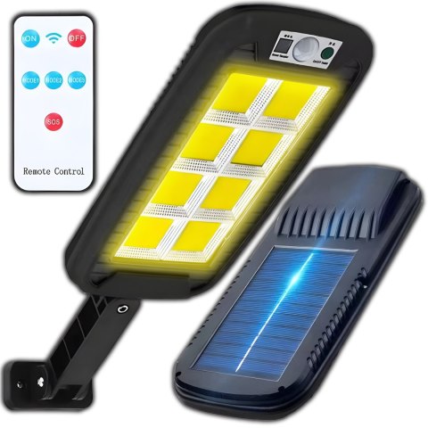 Lampa solarna led latarnia uliczna ogrodowa pilot czujnik ruchu zmierzchu - e846