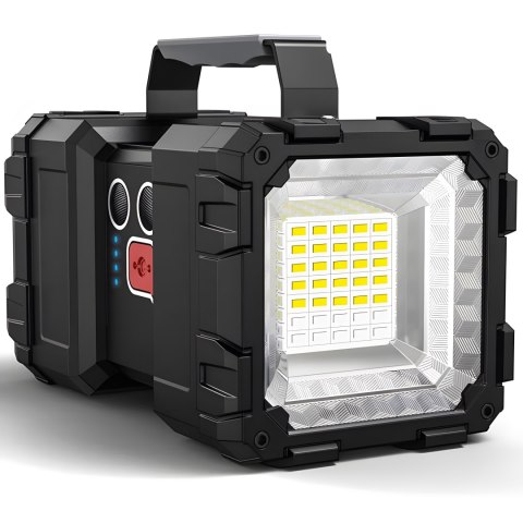 Latarka led taktyczna mocna akumulatorowa szperacz usb reflektor 1000lm 40w