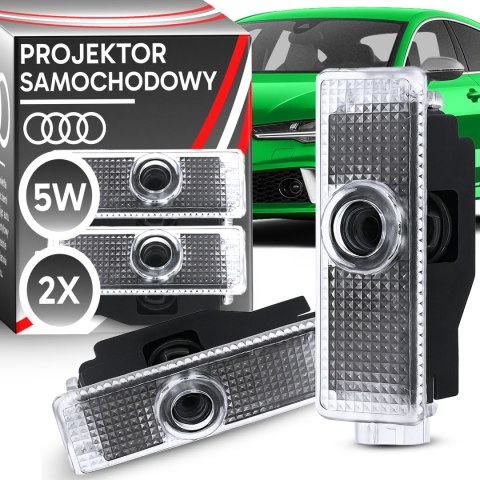 Led logo projektor do audi a3 a4 a5 a6 a7 a8 q3 q5 q7 r8 tt hd 20+ wzorów -mr151